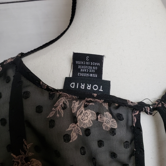 Sold Elsewhere - Torrid Sheer Ruffled Top - Picture 5 of 5